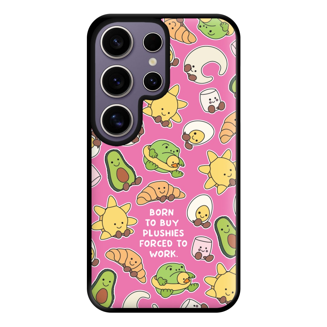 Born To Buy Plushy Phone Case for Galaxy S25 Ultra