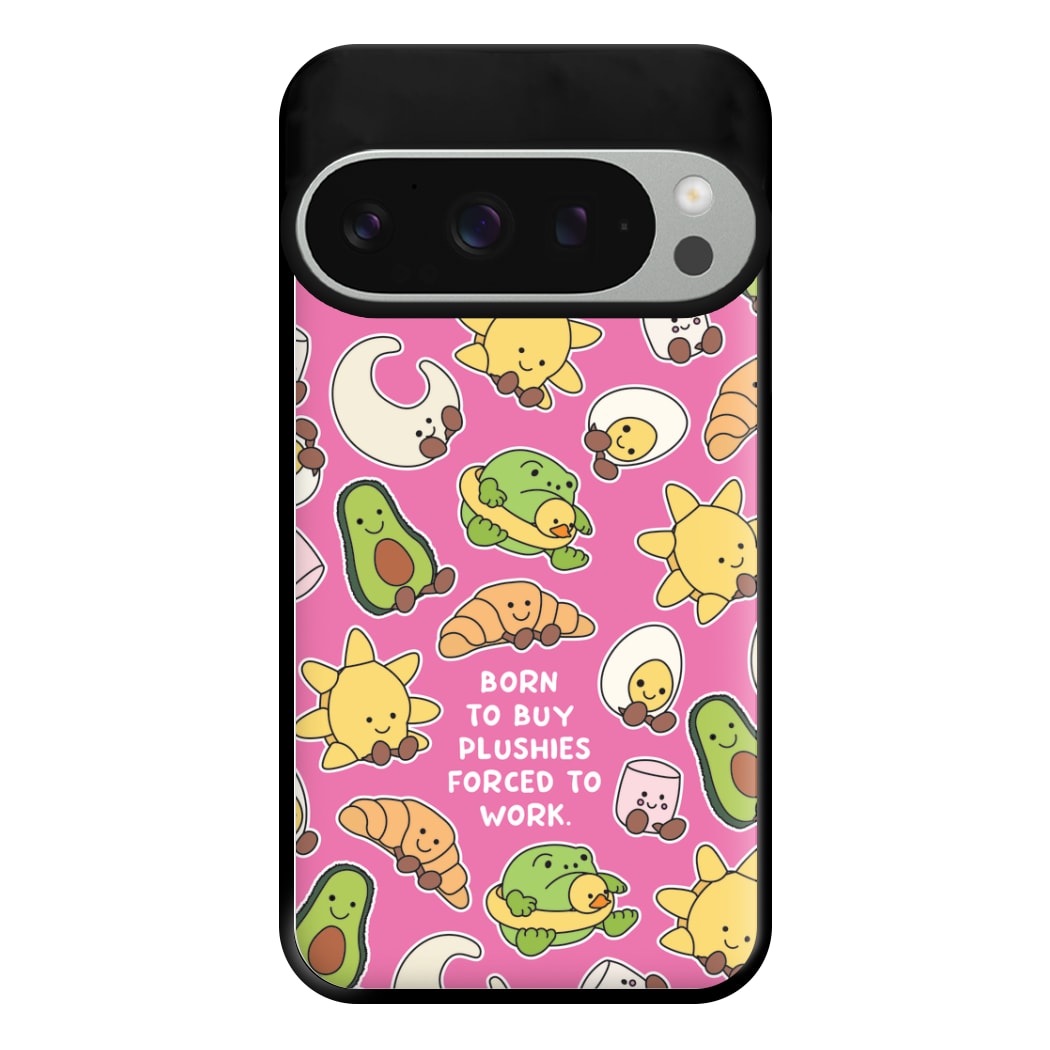 Born To Buy Plushy Phone Case for Google Pixel 9 Pro XL