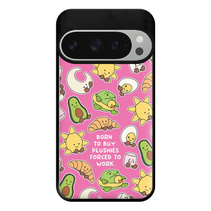 Born To Buy Plushy Phone Case for Google Pixel 9 Pro XL