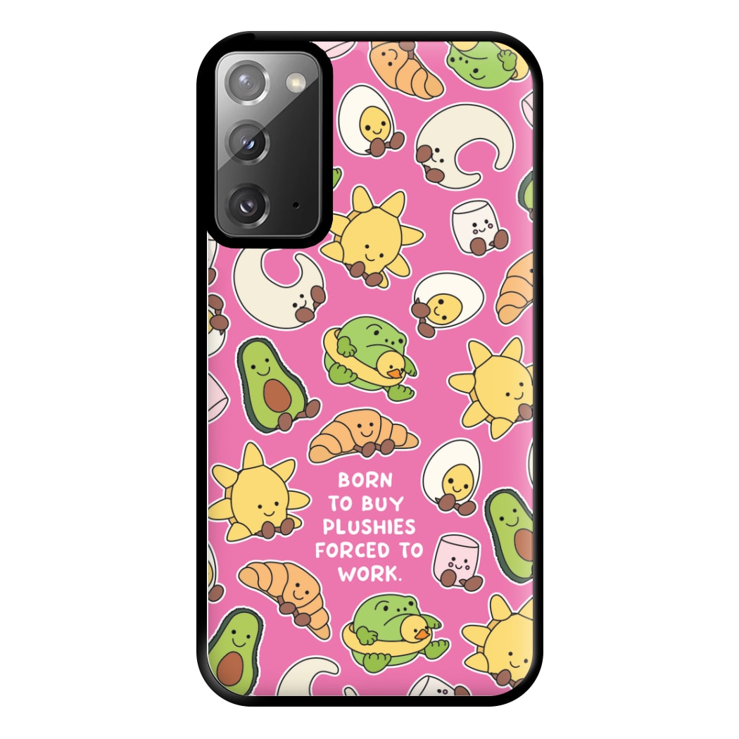 Born To Buy Plushy Phone Case for Galaxy Note 20 Ultra