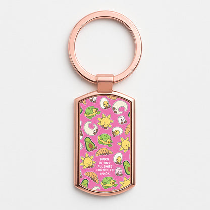 Born To Buy Plushy Rose Gold Keyring