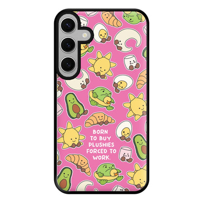 Born To Buy Plushy Phone Case for Galaxy S24FE