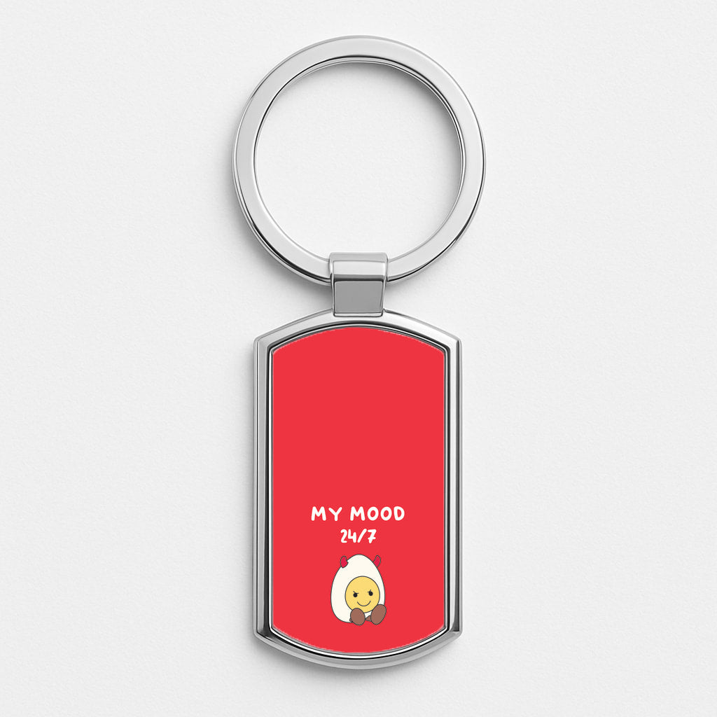 Devil Egg - Plushy Silver Keyring