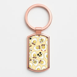 Egg Pattern - Plushy Rose Gold Keyring