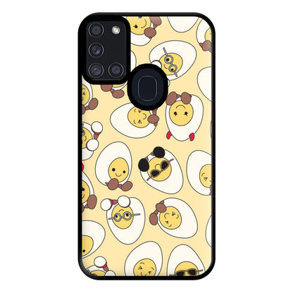 Egg Pattern - Plushy Phone Case for Galaxy A21s