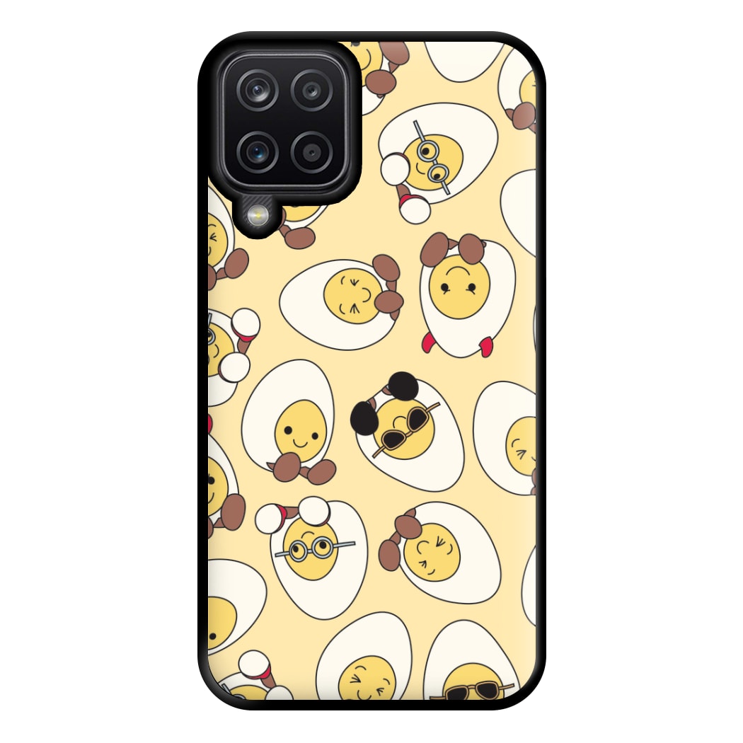 Egg Pattern - Plushy Phone Case for Galaxy A12