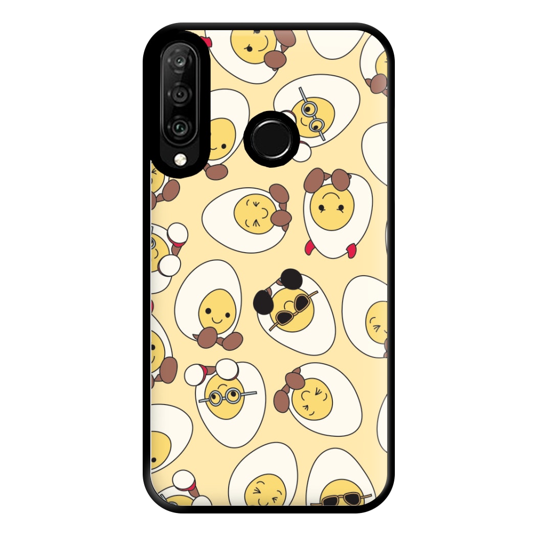 Egg Pattern - Plushy Phone Case for Huawei P30 Lite