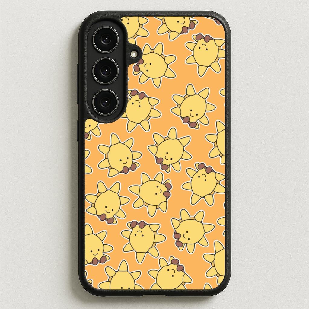 Sun Pattern - Plushy Phone Case for Galaxy S25FE