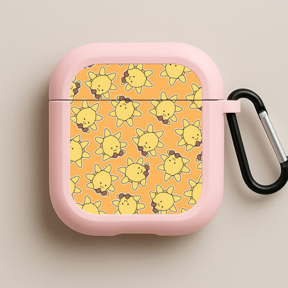 Sun Pattern - Plushy Pink AirPods Case