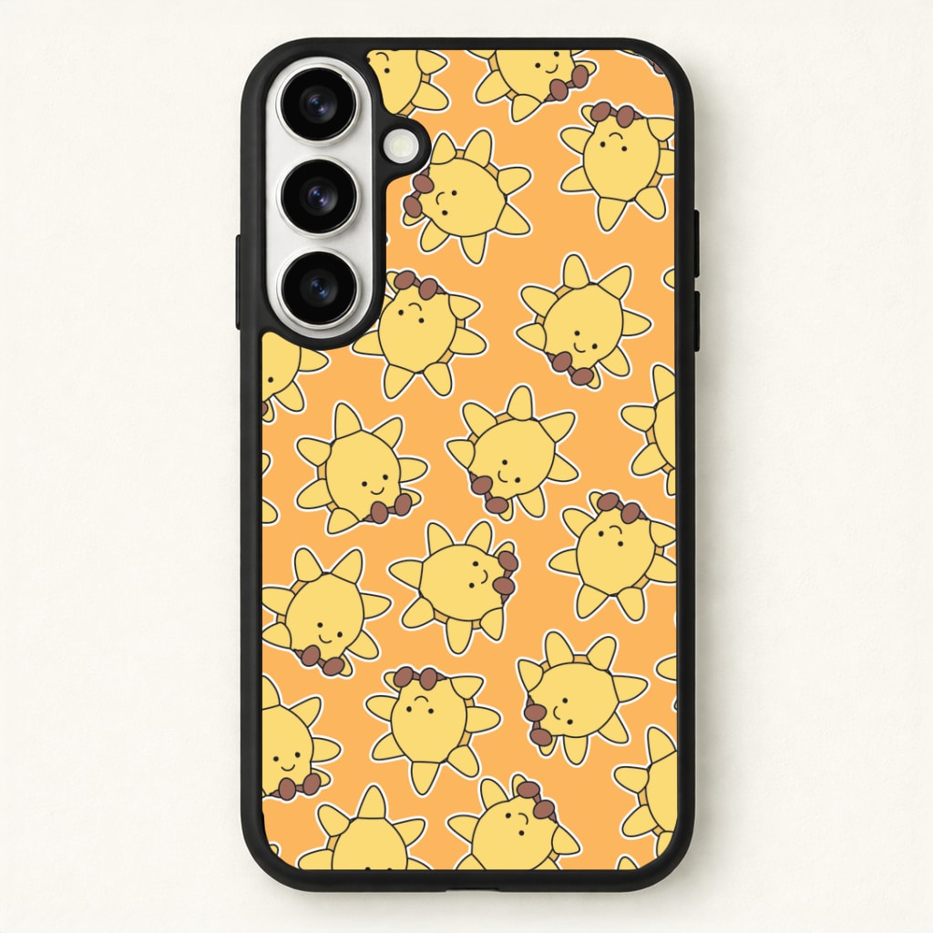 Sun Pattern - Plushy Phone Case for Galaxy S26 Plus