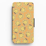 Sun Pattern - Plushy Flip / Wallet Phone Case 1