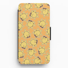 Sun Pattern - Plushy Flip / Wallet Phone Case