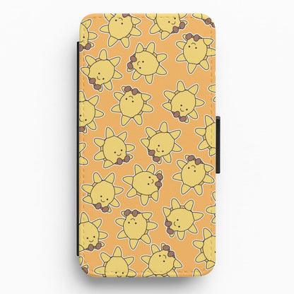 Sun Pattern - Plushy Flip / Wallet Phone Case
