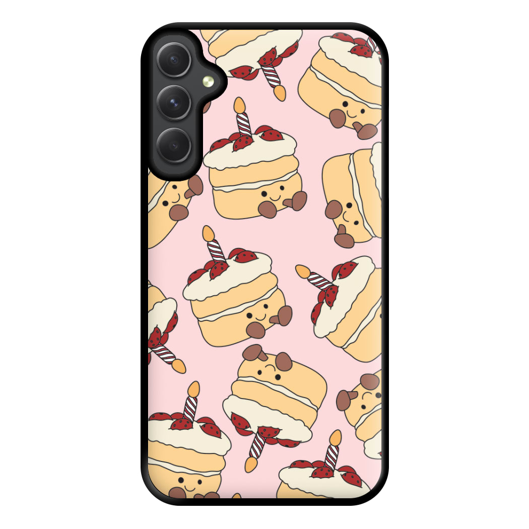 Cake Pattern - Plushy Phone Case for Galaxy A14