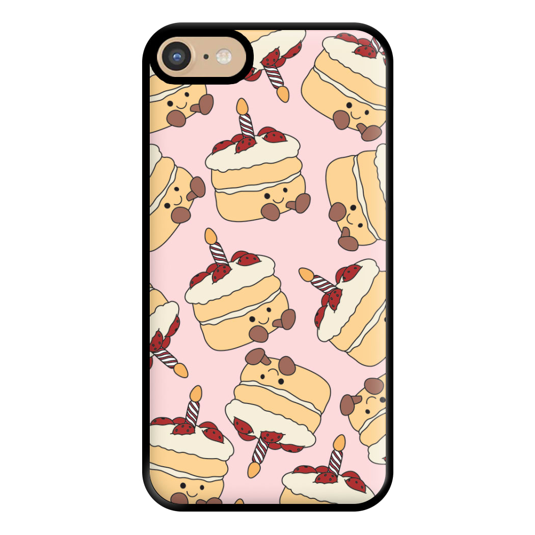 Cake Pattern - Plushy Phone Case for iPhone 6 / 7 / 8 / SE