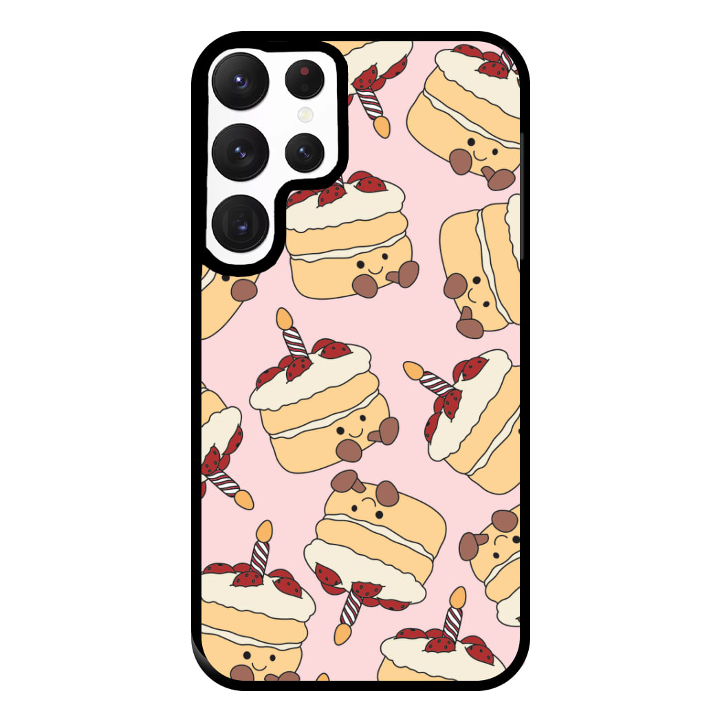 Cake Pattern - Plushy Phone Case for Galaxy S22 Ultra