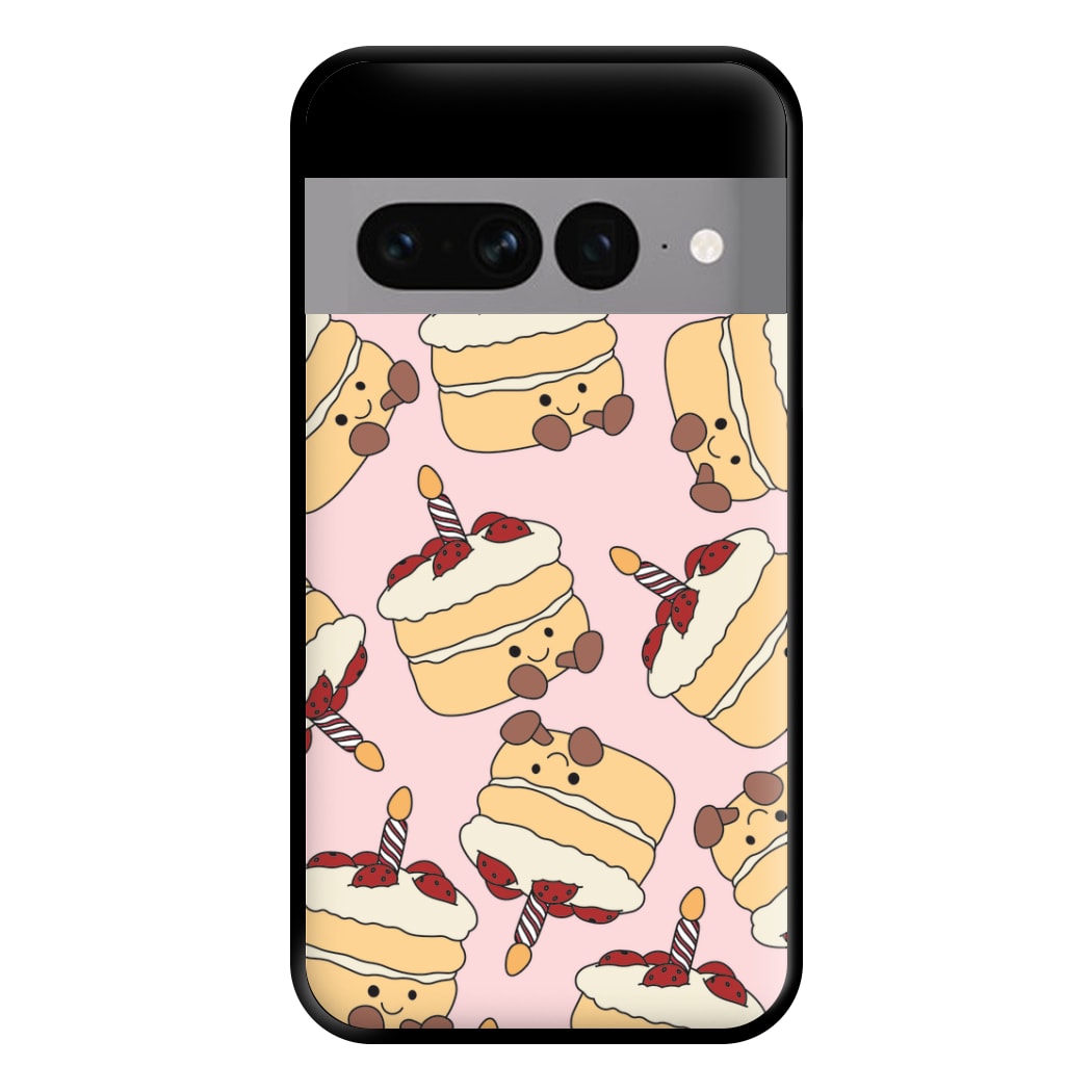 Cake Pattern - Plushy Phone Case for Google Pixel 7 Pro