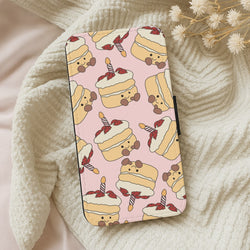 Cake Pattern - Plushy Wallet Phone Case