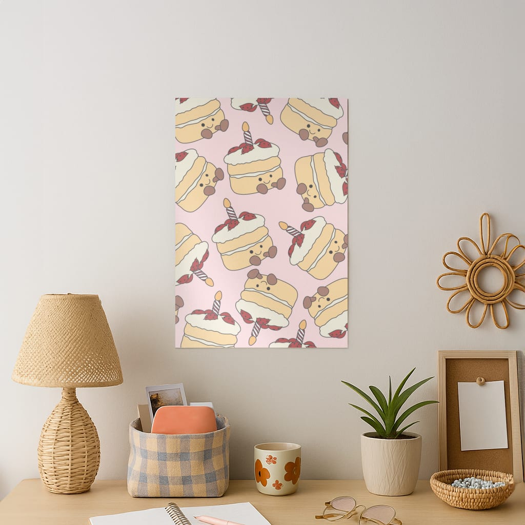 Cake Pattern - Plushy Art Print
