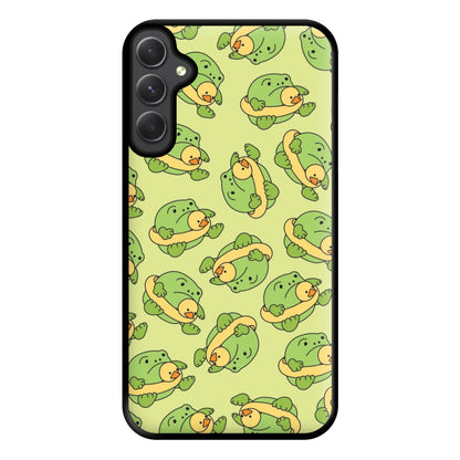 Frog Pattern - Plushy Phone Case for Galaxy A14