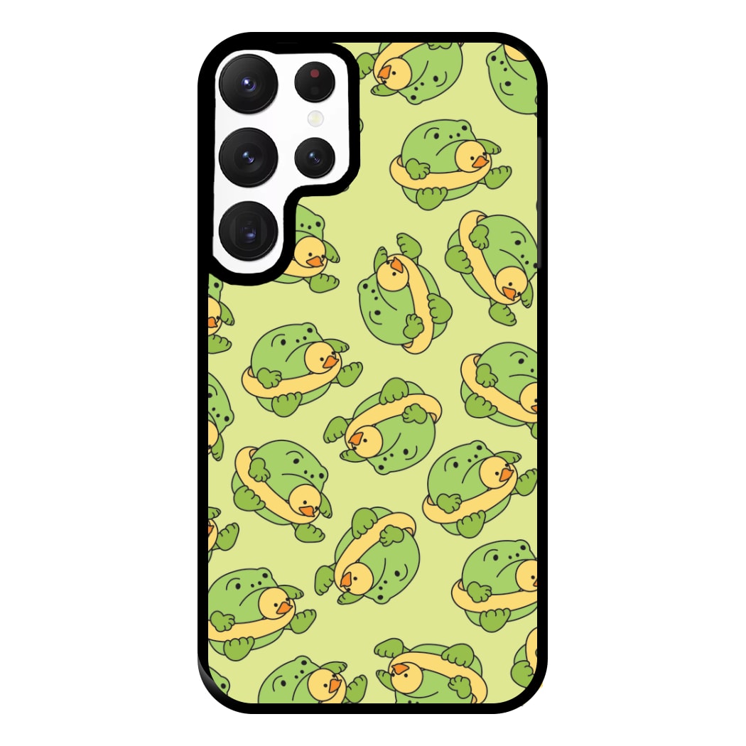 Frog Pattern - Plushy Phone Case for Galaxy S22 Ultra