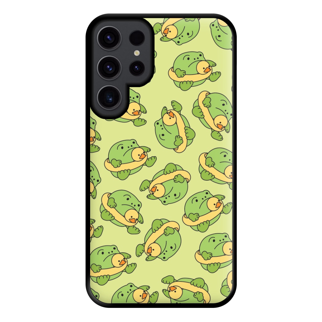 Frog Pattern - Plushy Phone Case for Galaxy S23 Ultra