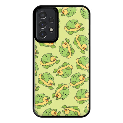 Frog Pattern - Plushy Phone Case for Galaxy A52 / A52s