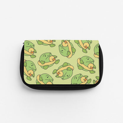Frog Pattern - Plushy Pencil Case