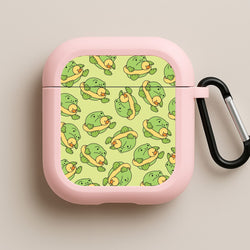Frog Pattern - Plushy Pink AirPods Case