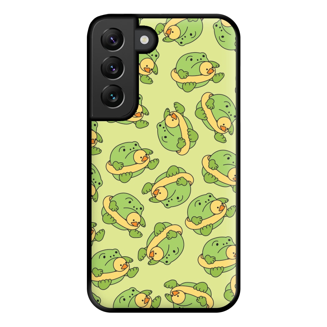 Frog Pattern - Plushy Phone Case for Galaxy S22 Plus