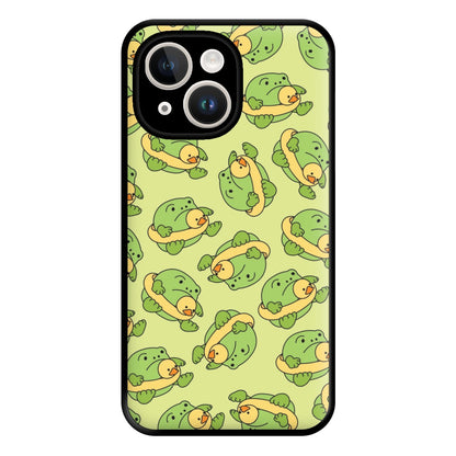 Frog Pattern - Plushy Phone Case for iPhone 14 Plus