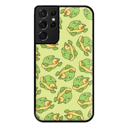 Frog Pattern - Plushy Phone Case for Galaxy S21 Ultra