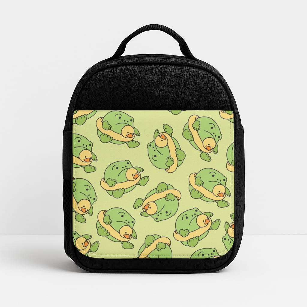 Frog Pattern - Plushy Insulated Lunchbox