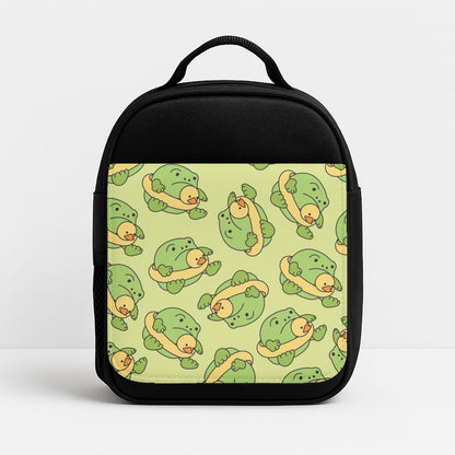 Frog Pattern - Plushy Insulated Lunchbox