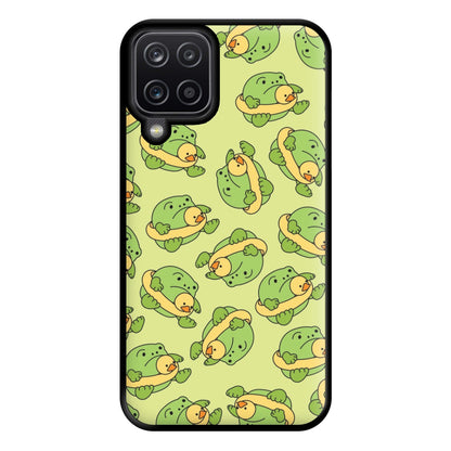 Frog Pattern - Plushy Phone Case for Galaxy A12