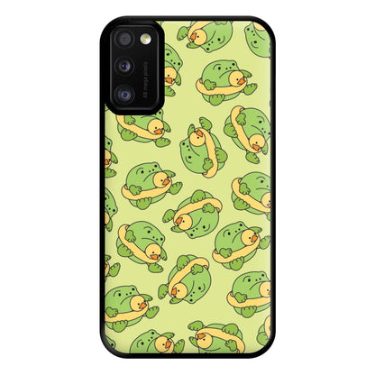 Frog Pattern - Plushy Phone Case for Galaxy A41