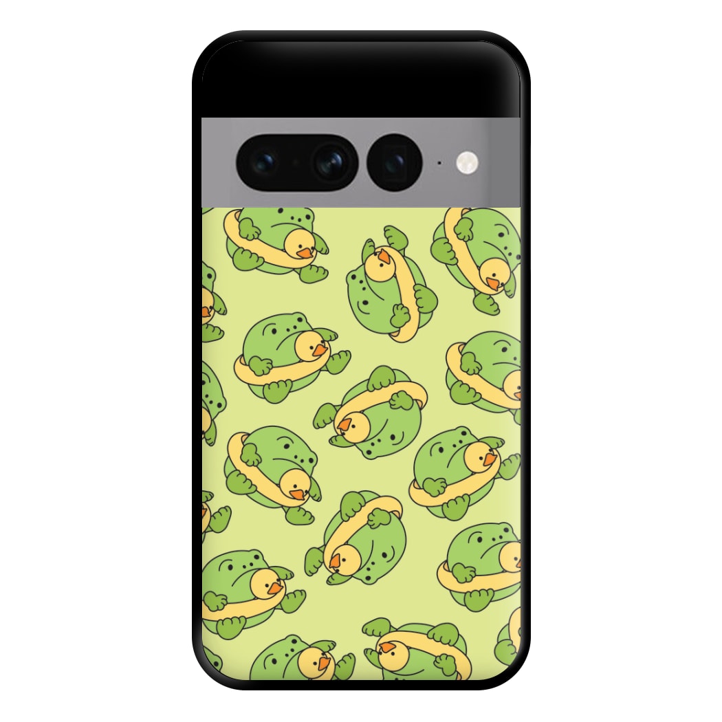 Frog Pattern - Plushy Phone Case for Google Pixel 7 Pro