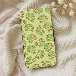 Frog Pattern - Plushy Wallet Phone Case