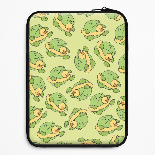 Frog Pattern - Plushy Universal Laptop Sleeve