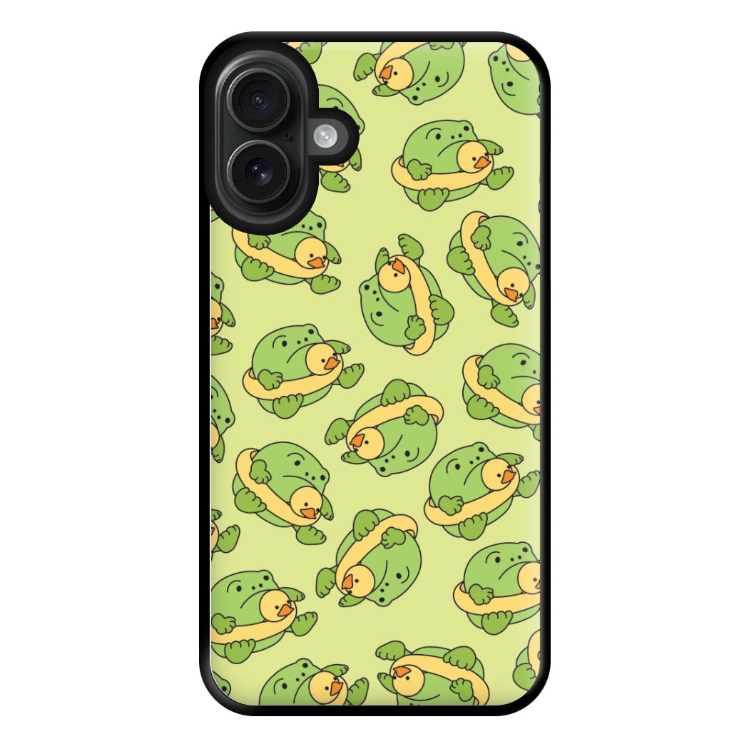 Frog Pattern - Plushy Phone Case for iPhone 16 Plus