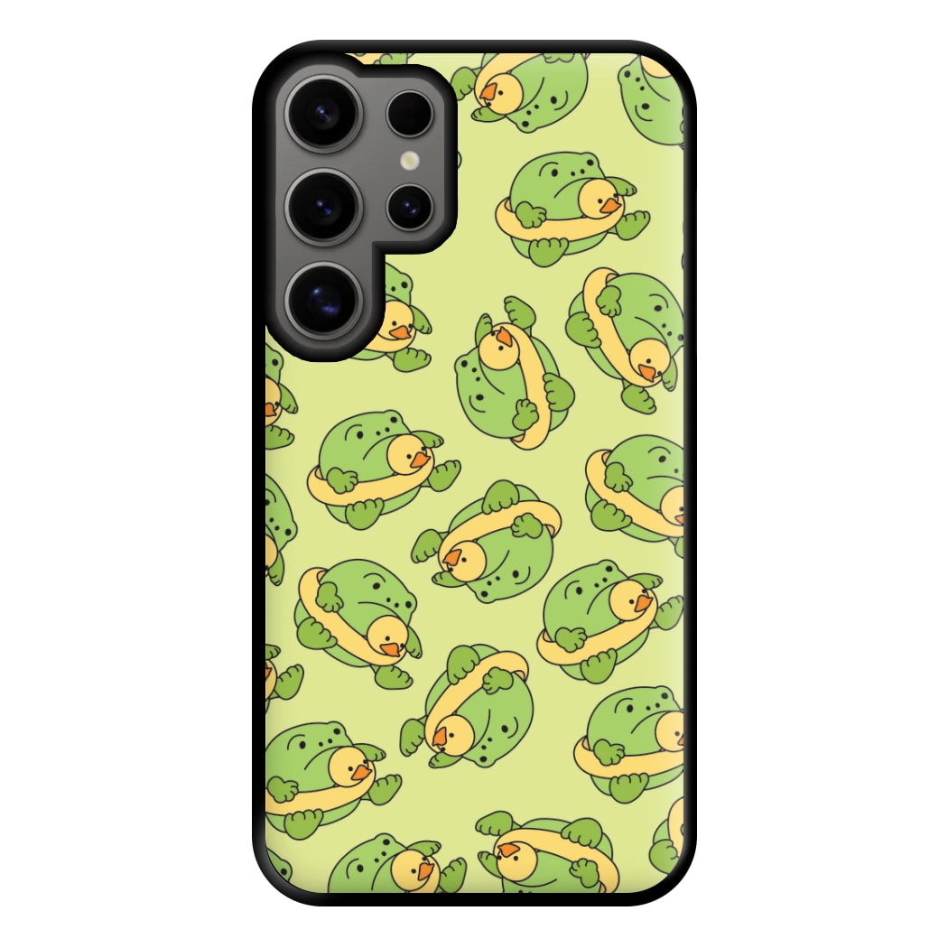 Frog Pattern - Plushy Phone Case for Galaxy S24 Ultra