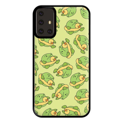 Frog Pattern - Plushy Phone Case for Galaxy A71