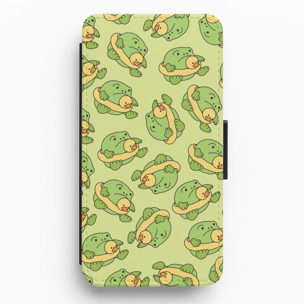 Frog Pattern - Plushy Flip / Wallet Phone Case