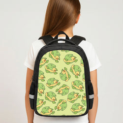 Frog Pattern - Plushy Backpack