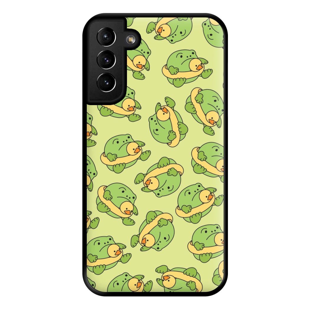 Frog Pattern - Plushy Phone Case for Galaxy S21 Plus