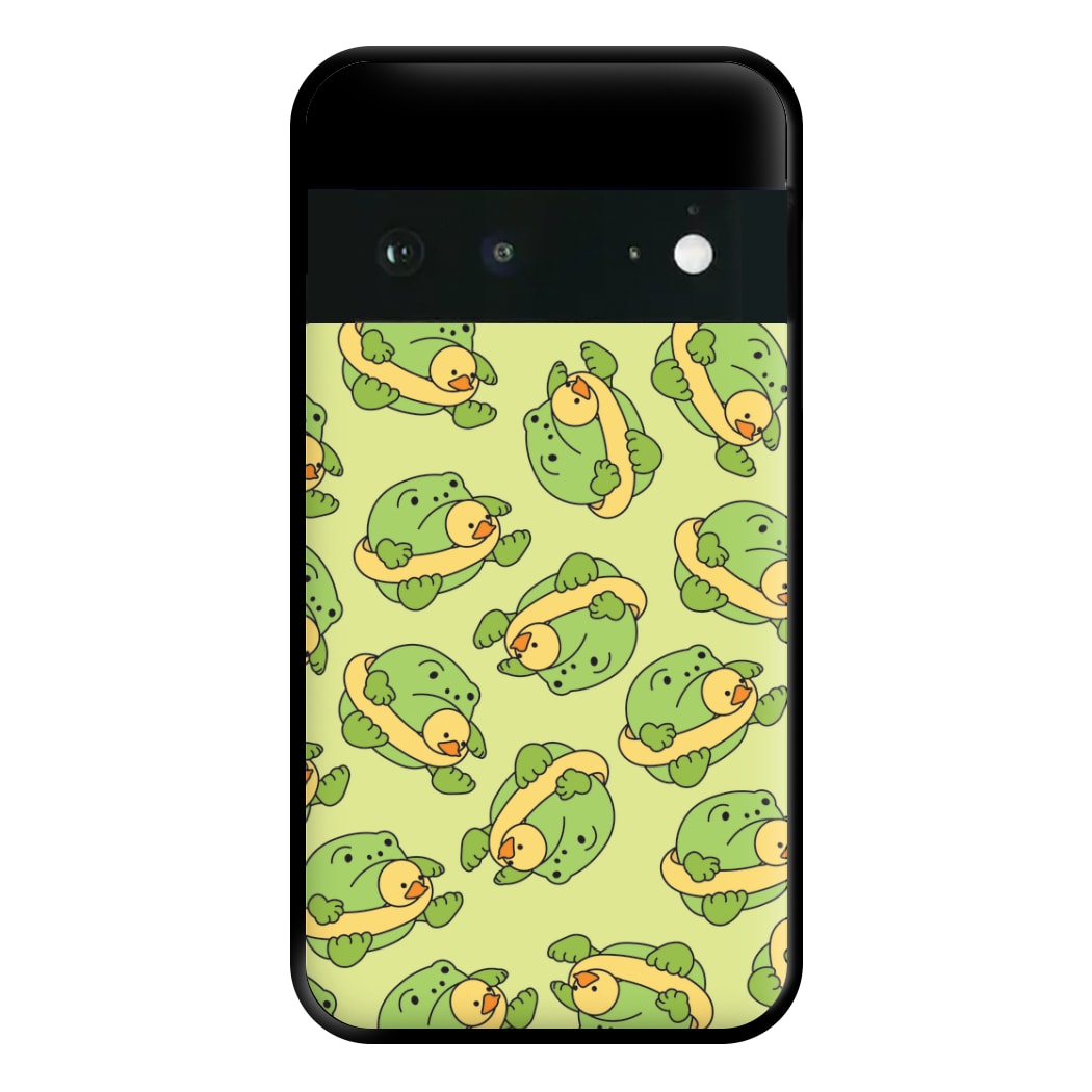 Frog Pattern - Plushy Phone Case for Google Pixel 6a