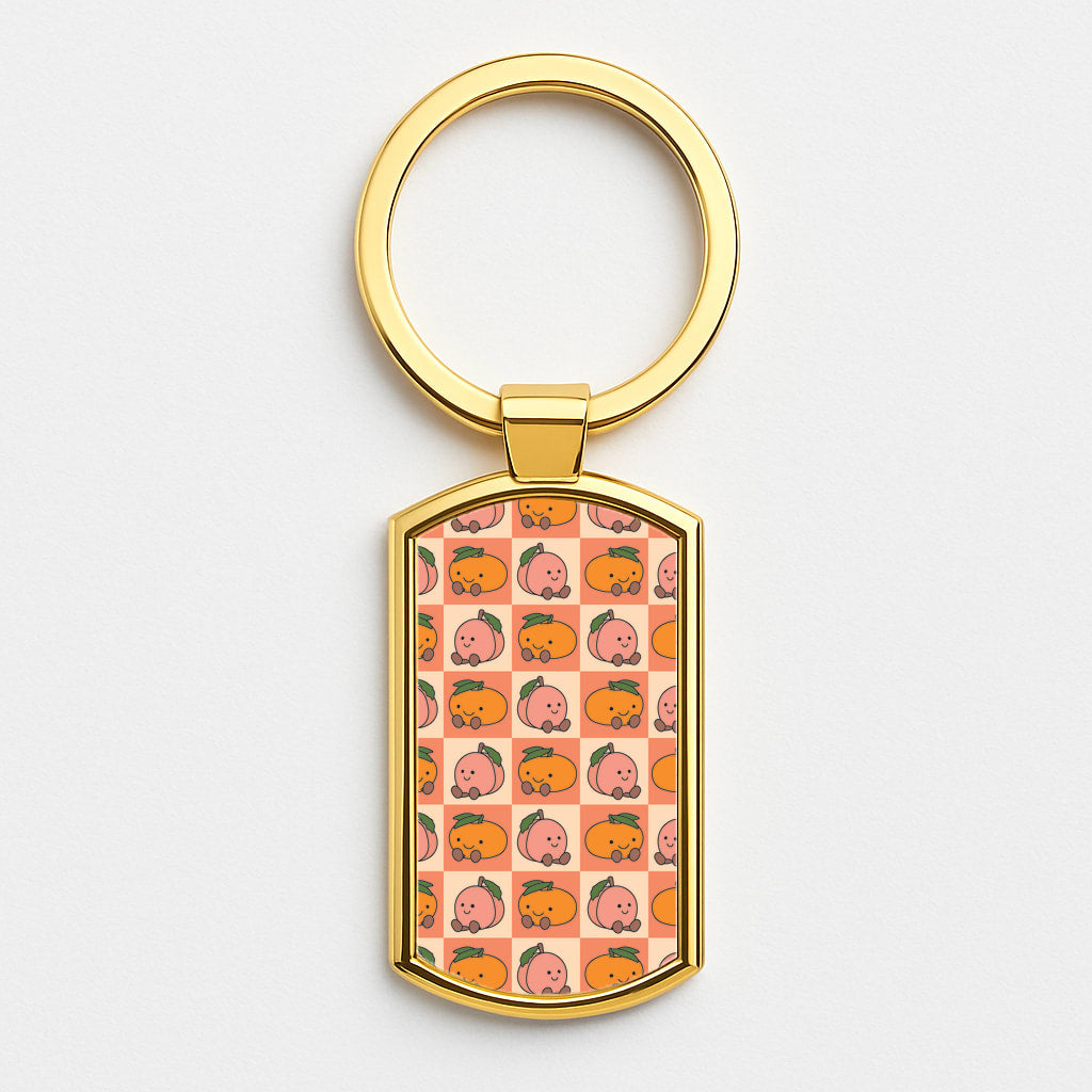Oranges And Peaches - Plushy Gold Keyring