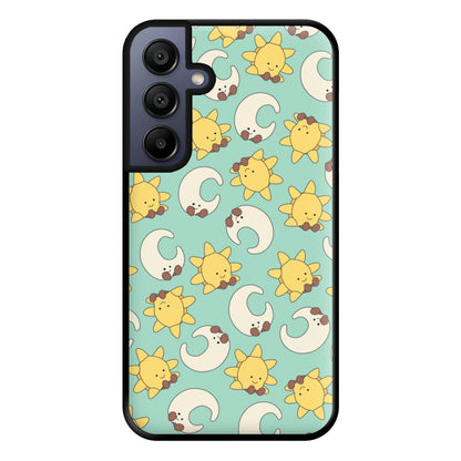 Stars And Moon Pattern - Plushy Phone Case for Galaxy A15