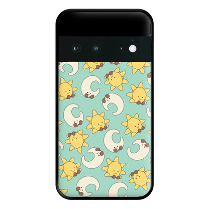 Stars And Moon Pattern - Plushy Phone Case for Google Pixel 6a