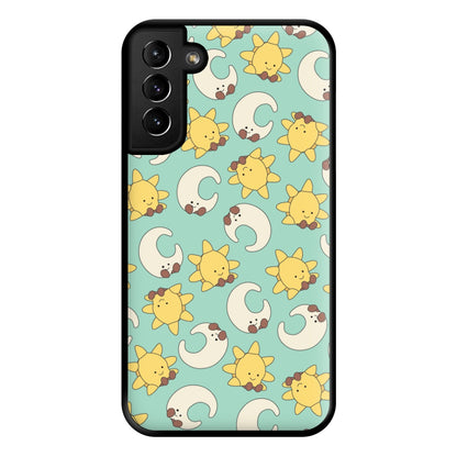 Stars And Moon Pattern - Plushy Phone Case for Galaxy S21 Plus